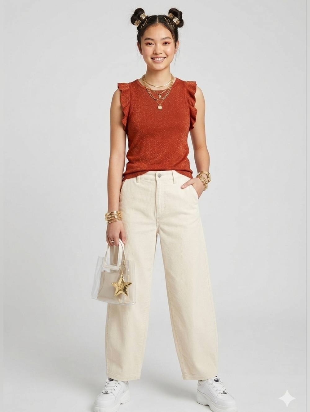 MADEWELL - Metallic Ruffle Tank - Picture 2 of 11